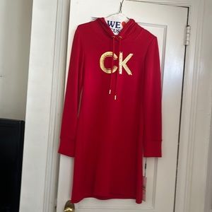 Calvin Klein hooded dress sz small soft and comfortable
